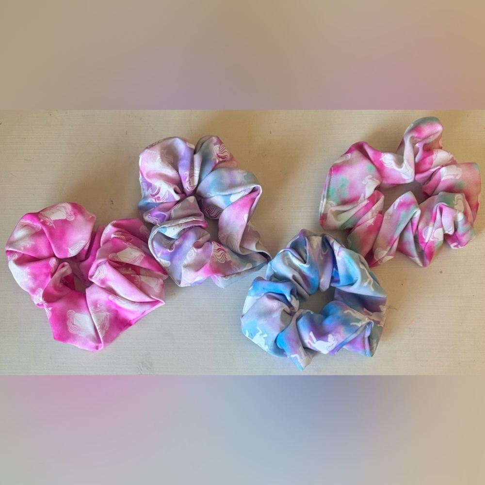 Colorful Satin Scrunchies Set